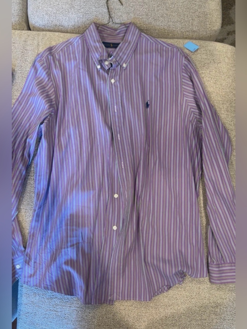 NWOT - Xl Ralph Lauren Purple Multi-Stripe Button-Down Shirt - Men